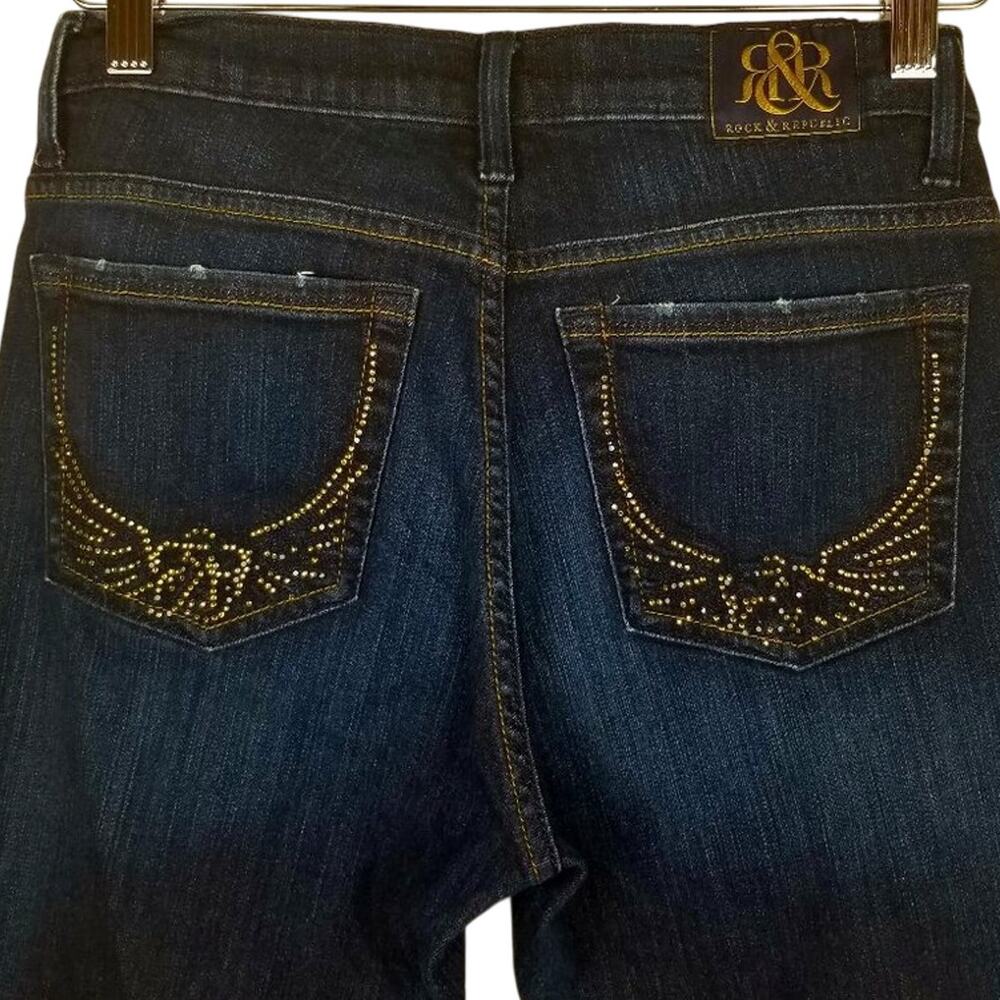 Rock & Republic Kasandra Jeans Mon Cherie Wash Boot Cut - Size 8 Short - Picture 5 of 12